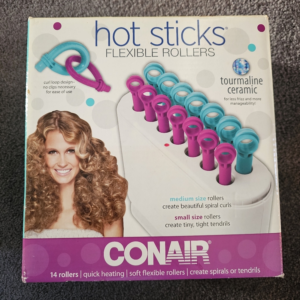 Conair Hot Sticks Flexible Rollers - Pink and Blue